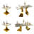 4 Piece Glass And Silver Living Room Table Set Of 4 Coffee Table Set With End Table And Console Table-781819029