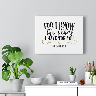The Plans I Have For You Jeremiah 29:11 Christian Wall Art Bible Verse Print Ready to Hang