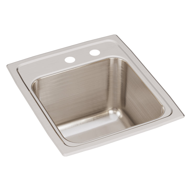 Évier de cuisine à montage sur plan L 17 po x l 17,5 po Lustertone, Trou MR2