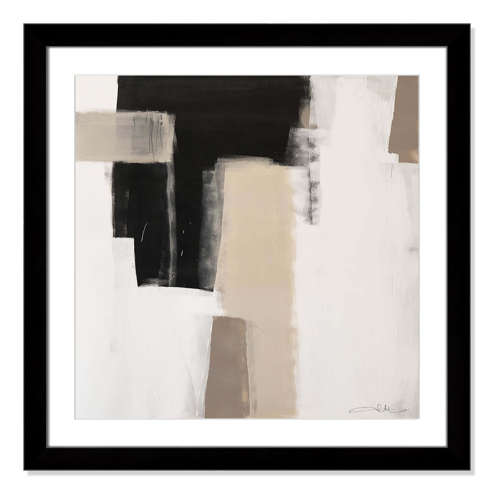 Earth Scapes I Print, Black Cube Framed, 29" H x 29" W x 1.25" D