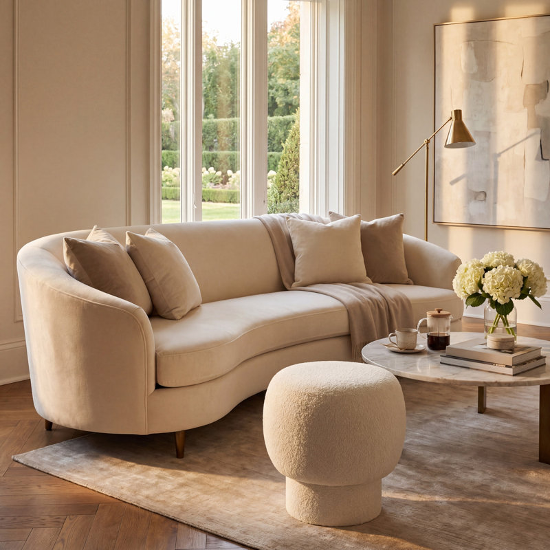 17.7" Wide Round Standard Ottoman