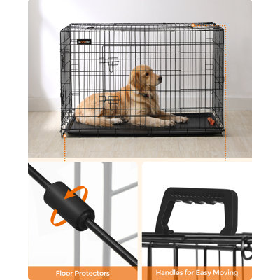 Collapsible Pet Crate with 2 Doors
