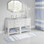 Tapis de bain en coton à rayures décontractées - Luxe moelleux réversible et très absorbant-688909299
