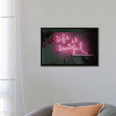 "Life is beautiful Neon" par Mambo art studio, art textuel