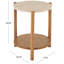 Table d'appoint avec plateau en marbre beige Cristian Cole