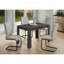 Petite table de salle à manger rectangulaire - stratifié noir, contemporaine-252263517