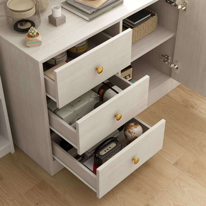 Comfortable Bench With Storage Cabinet And 2-Shelf