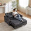 Canapé-lit convertible en chenille de 58 po de largeur avec coussins-833350153