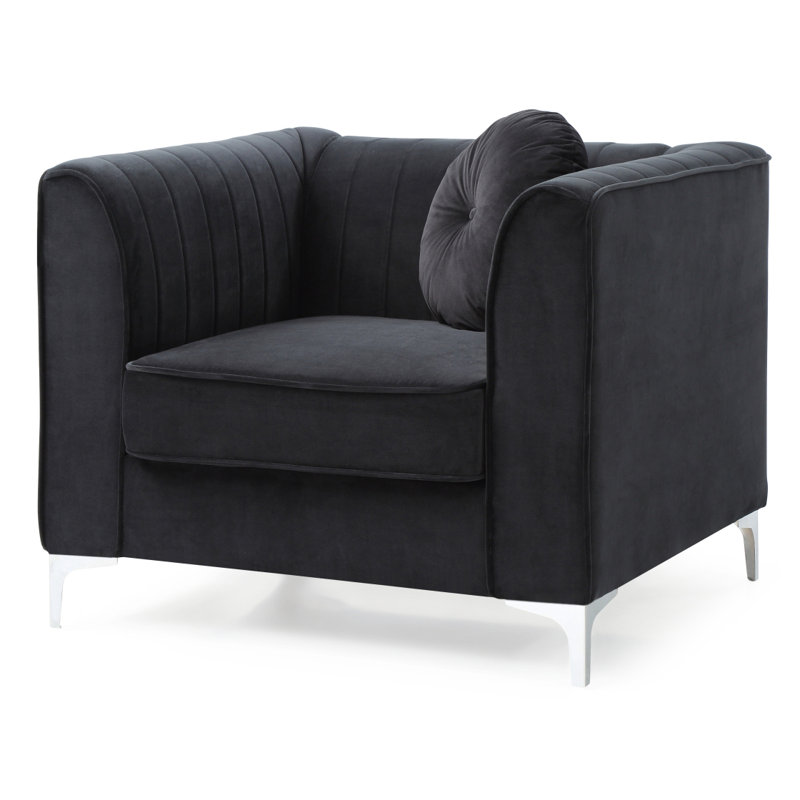 Fauteuil incliné noir élégant Sleek, Noir
