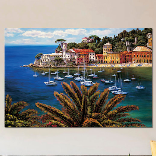 «The Tuscan Coast» par Elizabeth Wright, reproduction sur toile tendue sur châssis, H 8 po x l 12 po x P 0,75 po