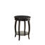 Table d'appoint avec tiroir et tablette ouverte