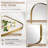 Wide Arch Rectangle Bathroom Vanity Mirror | Stainless Steel Frame-543528397-567221876