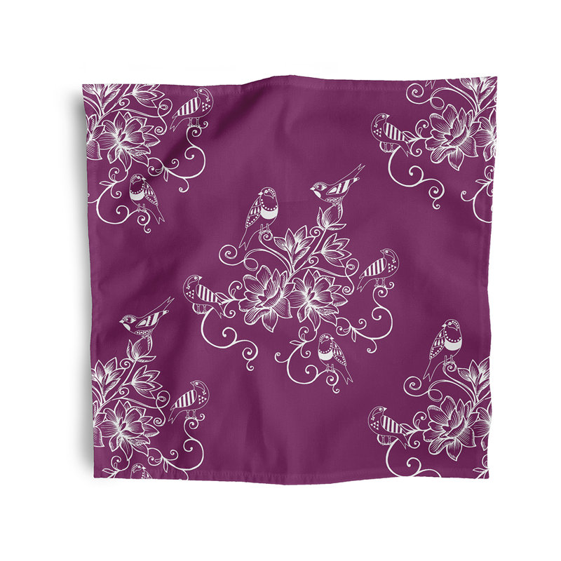 Cigi Morning Birds Napkins, Purple