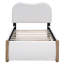 Lit plateforme tapissier avec pieds de support en bois et lit gigogne simple-699046831-699046832