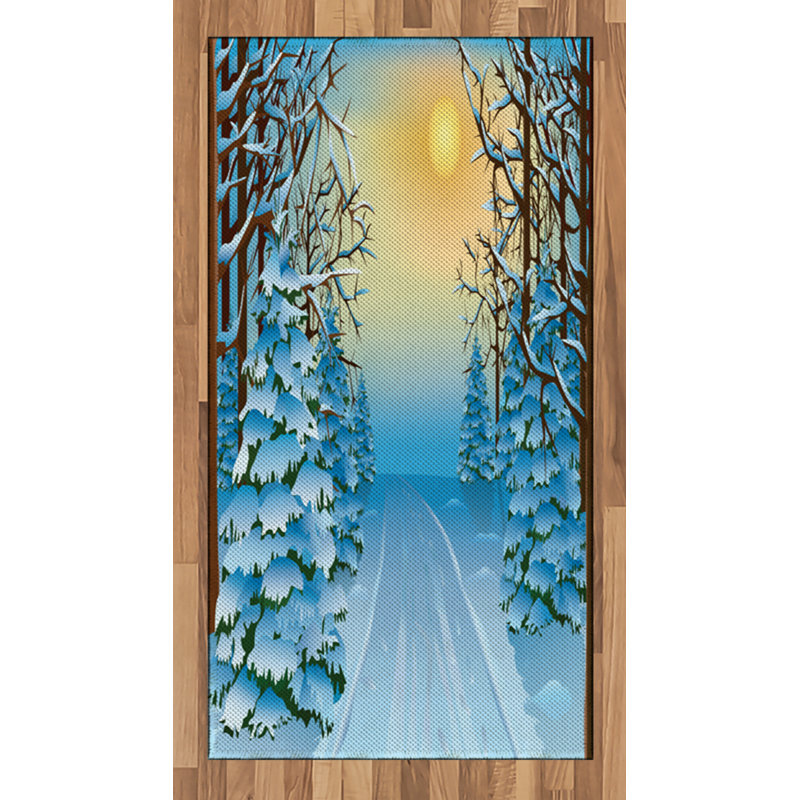 Winter High Density Long Fiber Poly Threads Decorative Area Rug Carpet, Rectangle 2'7" x 5'