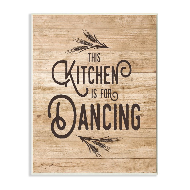 This Kitchen Is For Dance, L 13 po x H 19 po, Plaque murale