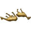 Handmade Americana Brass Giraffe Figurines- S/2