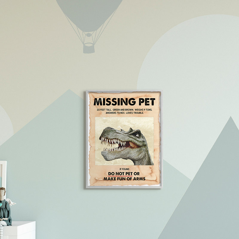 Abdul-Haseeb, art de reptile T-Rex, Giclée encadrée noir minuit, H 20 po x l 16 po