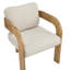 Chaises de salle à manger rembourrées Modern (ensemble de 2) - Coussin lombaire mobile, structure en bois d'hévéa robuste-989232047-989232045