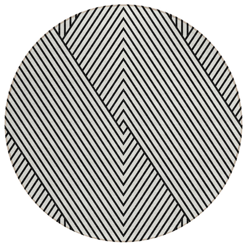 Pentagia Area Rug, Round 8'