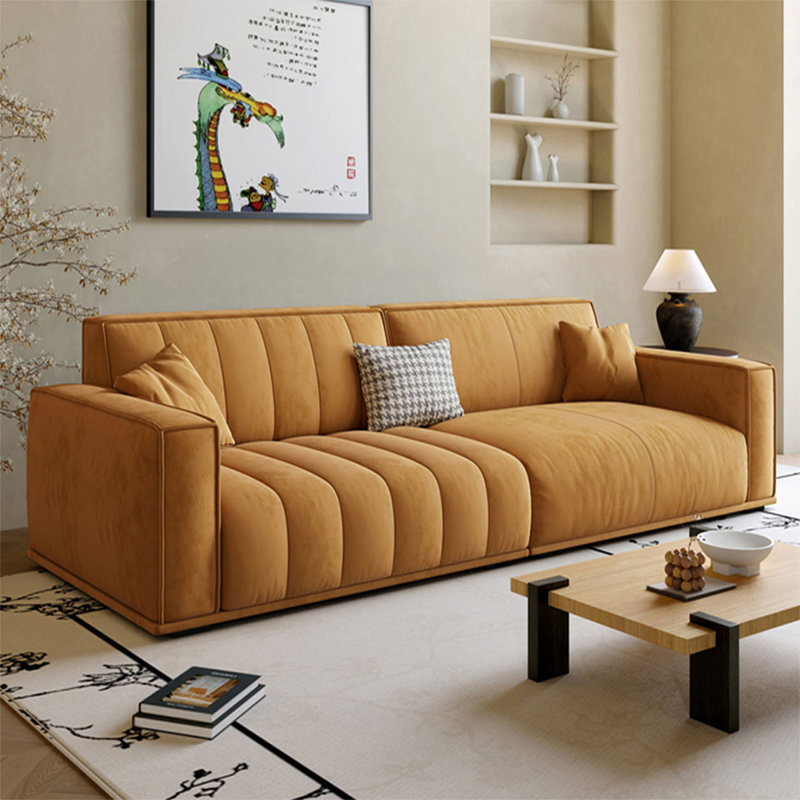 Canapé à lignes droites moderne et simple, 31.5"H*90.55"W*39.37"D