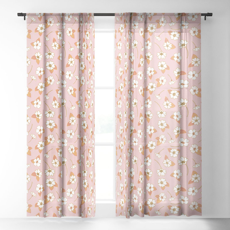 Denya Sheer Curtain Pair, 50" W x 108" L