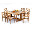 9 Pcs Grade-A Teak Wood Dining Set: 60" Square Rectangle Butterfly Table And 8 Granada Stacking Arm Chairs #11GR1408-758136940