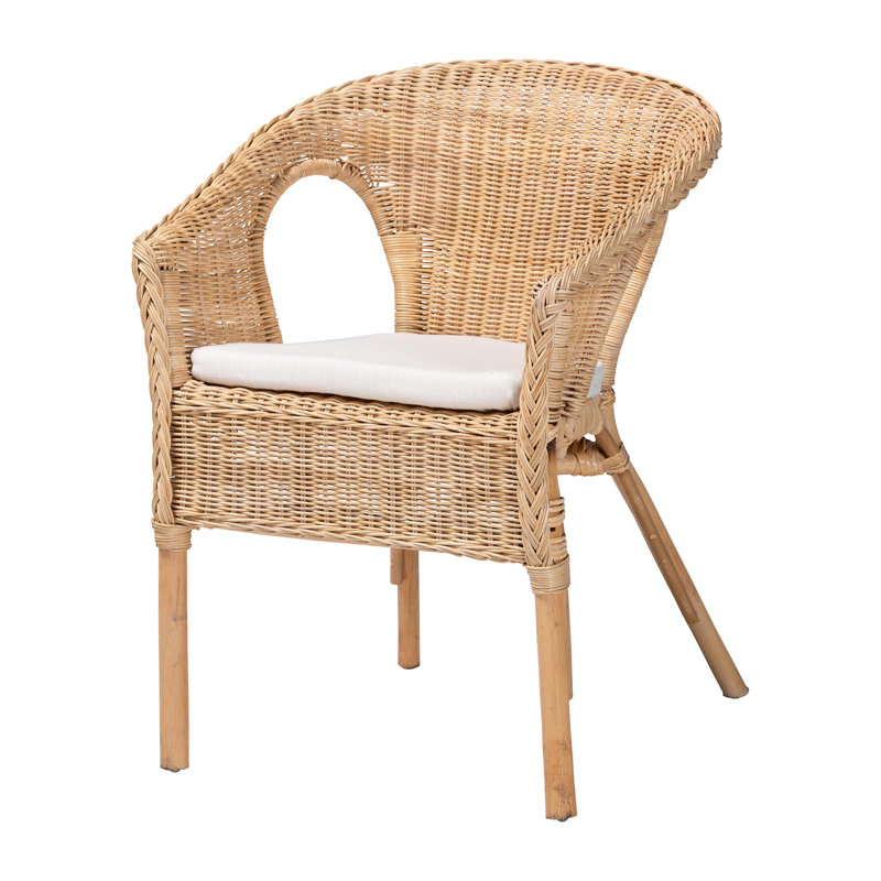 Caridwen Modern Bohemian Natural Rattan Dining Chair