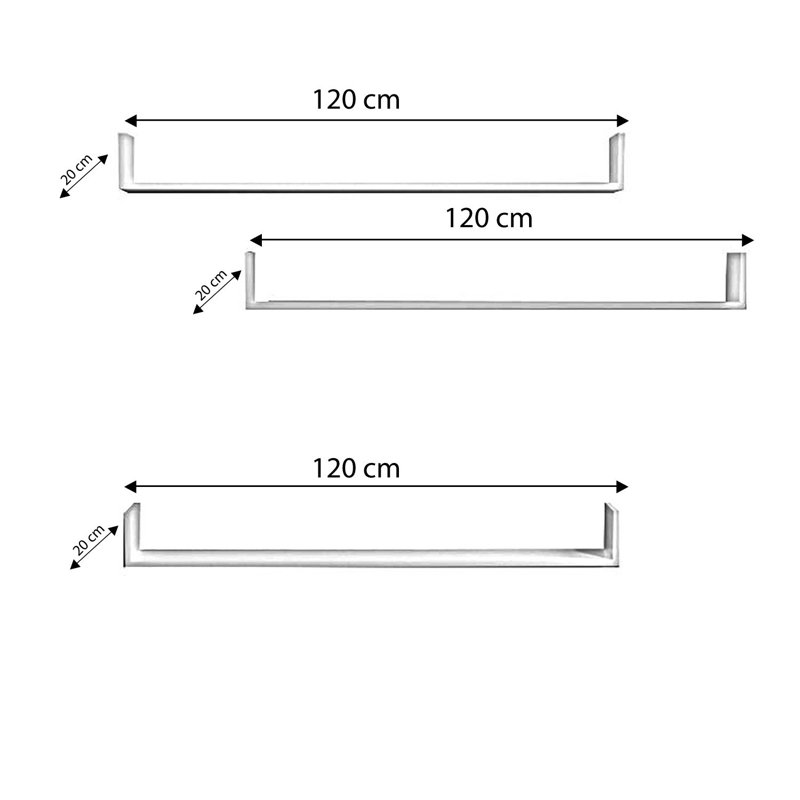 Locelso Floating Shelf, White