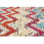 Tapis de zone rouge en soie 5 pi x 7 pi 10 po one-of-a-type sari handwoven Rehkop