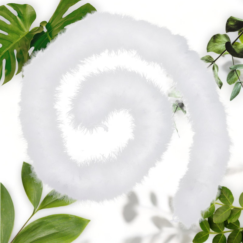 White Fluffy Mou Boa
