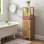 Grande armoire à linge en bois de bambou massif de 47 po Ayden