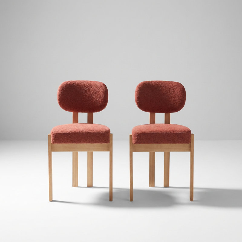 Ensemble de 2 chaises de salle à manger rembourrées modernes au design ergonomique