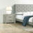 Rustic Light Grey Solidwood 2-Drawer Nightstand, 1pc Simple Bedroom Bed Side Table