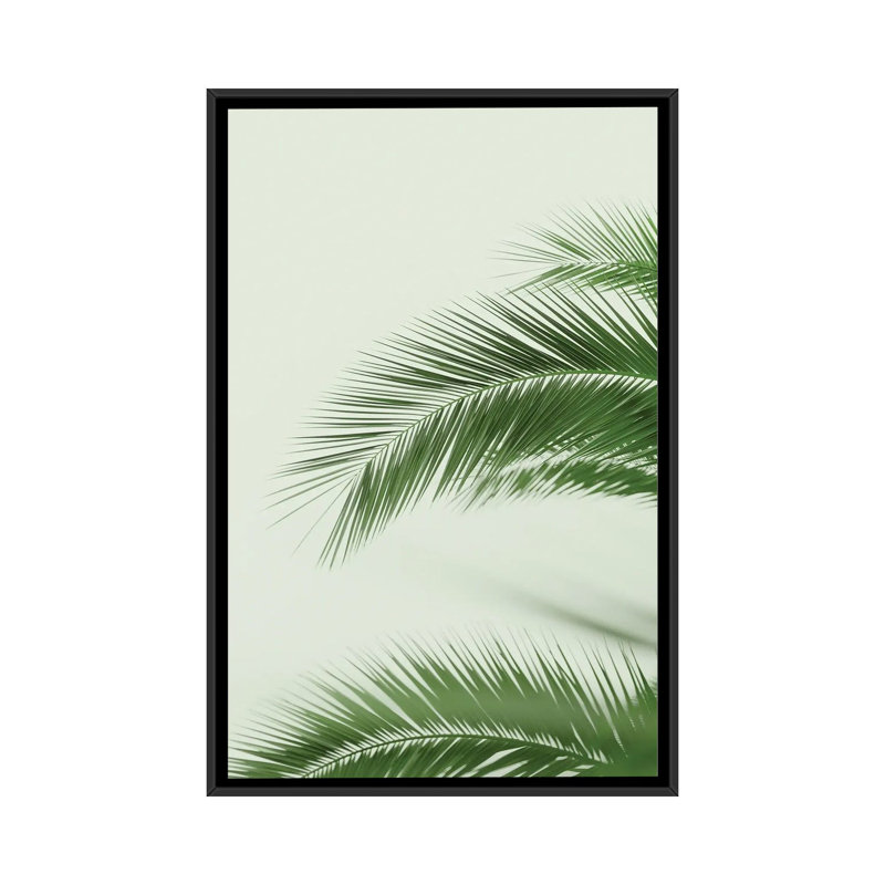 Mint Palms by Svetlana Balta - Painting on Canvas, 66.04 cm H x 45.72 cm W, Black Framed