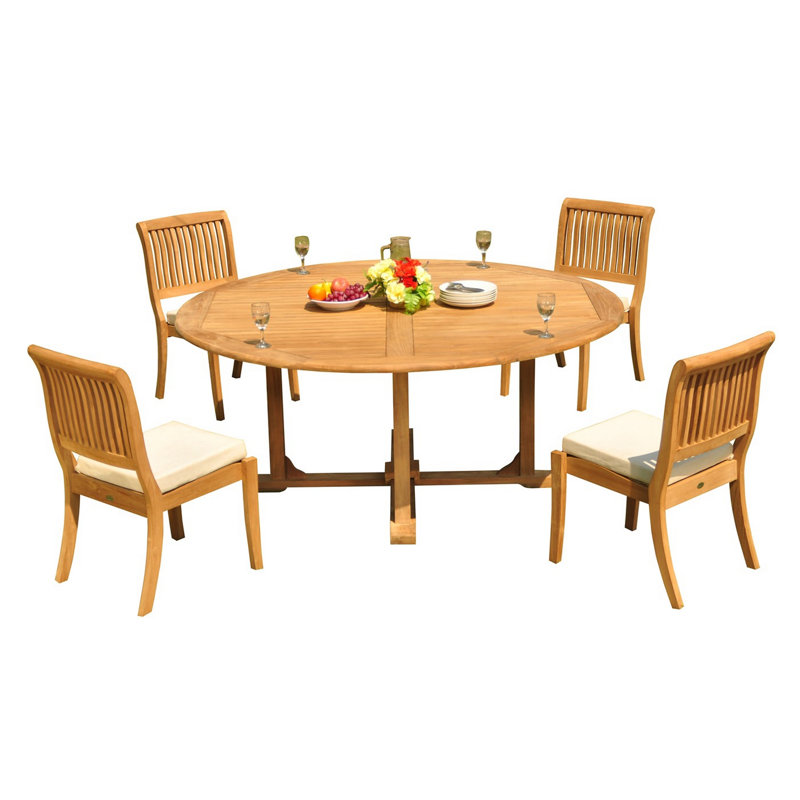 Ensemble repas 5 pièces teck Masten