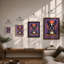 Bulldog with Sun Modern - Framed Print-827279409-827279408