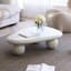 Table basse blanc crème avec 3 pieds