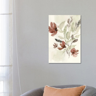 Dusty Flower Composition II by Jennifer Goldberger - Wrapped Canvas Painting
