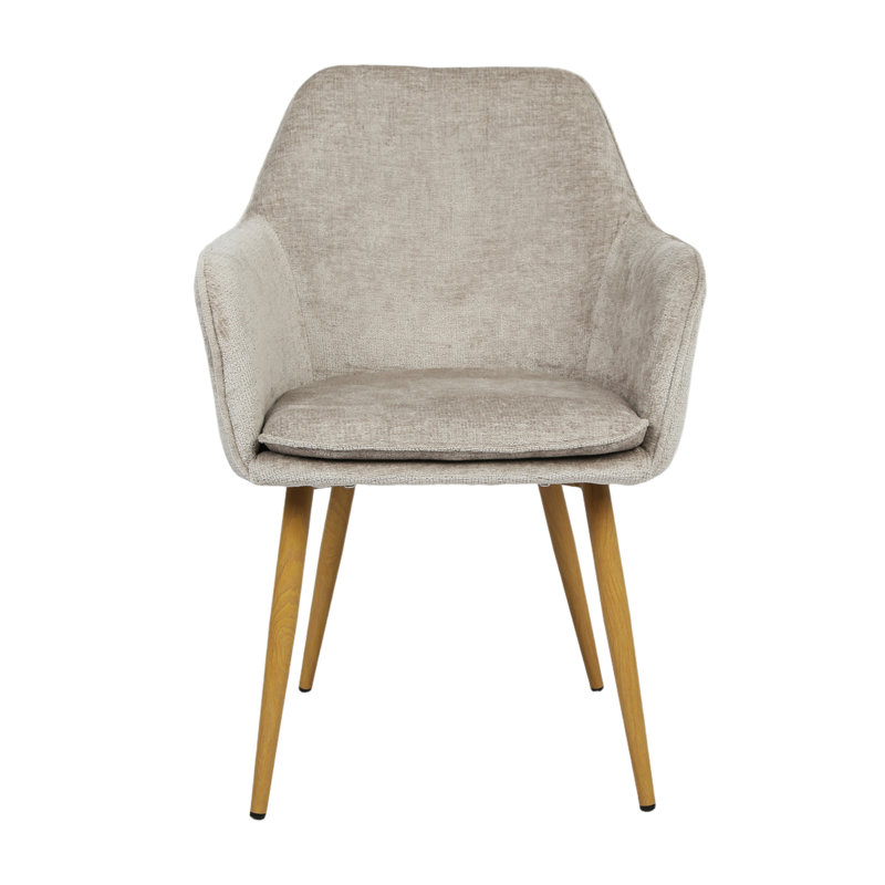 Velvet Armchair, Ash, Beige