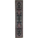 Hand-Knotted High-Quality Black Runner