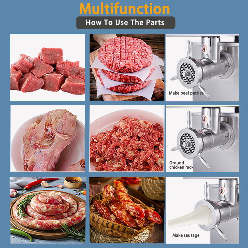 Commercial Electric Meat Grinder, 3000W 1323 Lbs/H