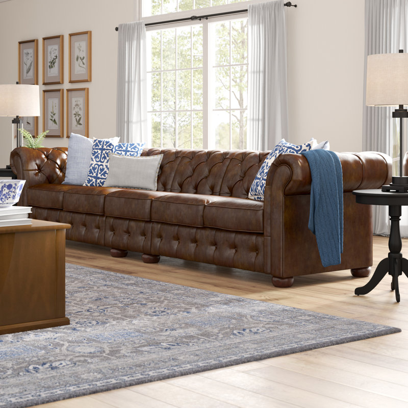 Huskins 141.2'' Faux Leather Sofa