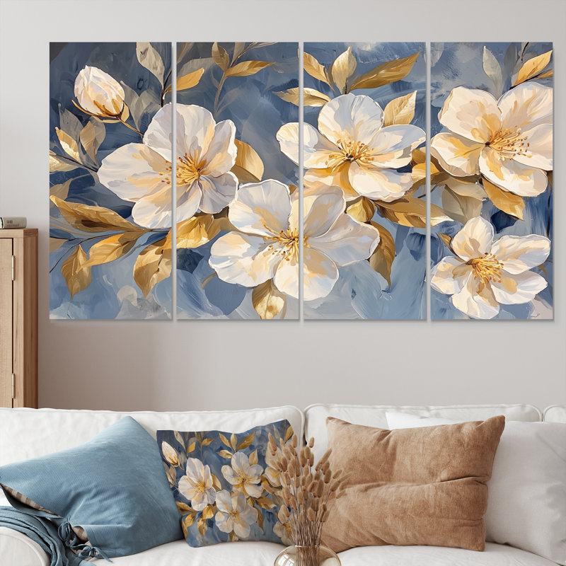 Hélène - Art mural rhododendron - Art mural sur toile Trad, 4, H 32 po x l 64 po