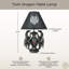 Lampe de table noire 19 po Pamela