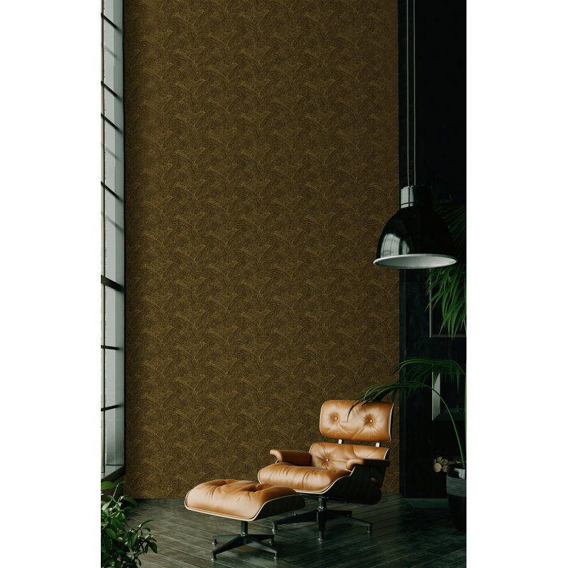 Malins 10.05m x 53cm Textured Matte Wallpaper Roll, Gold/Black