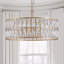 Lustre - Tambour en cristal de style moderne au fini or 18 po, luminaire suspendu à 6 lumières avec cadre en métal-1746887293