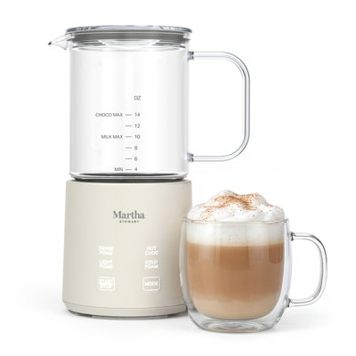 Martha Stewart 4-in-1 Milk Frother, Linen