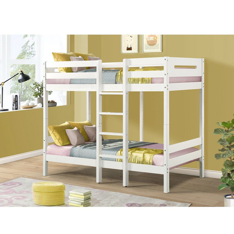 Kids Twin Over Twin Bunk Bed, White