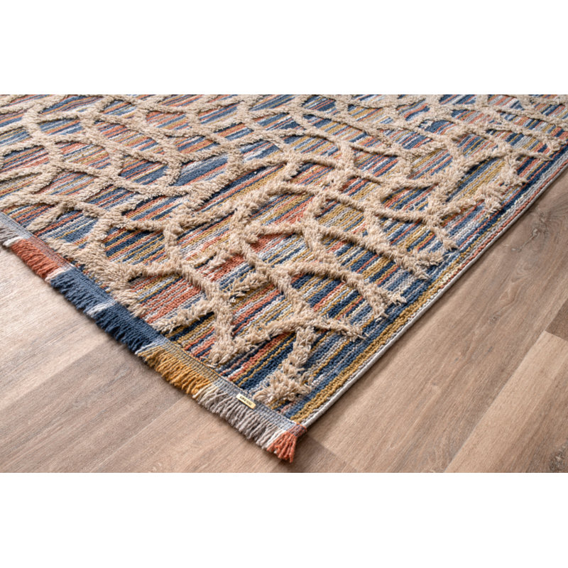 Tapis en coton Jurjen, Tapis de couloir 6 pi 6 po x 14 pi 8 po